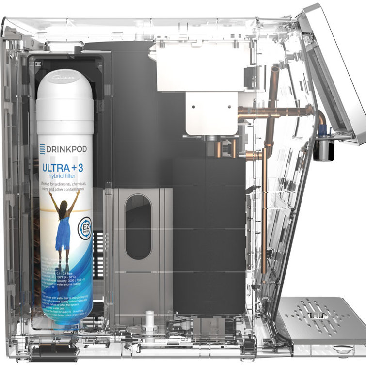 Drinkpod LLC Countertop Bottleless Electric Water Cooler with Hot, Cold, and Room Temperature